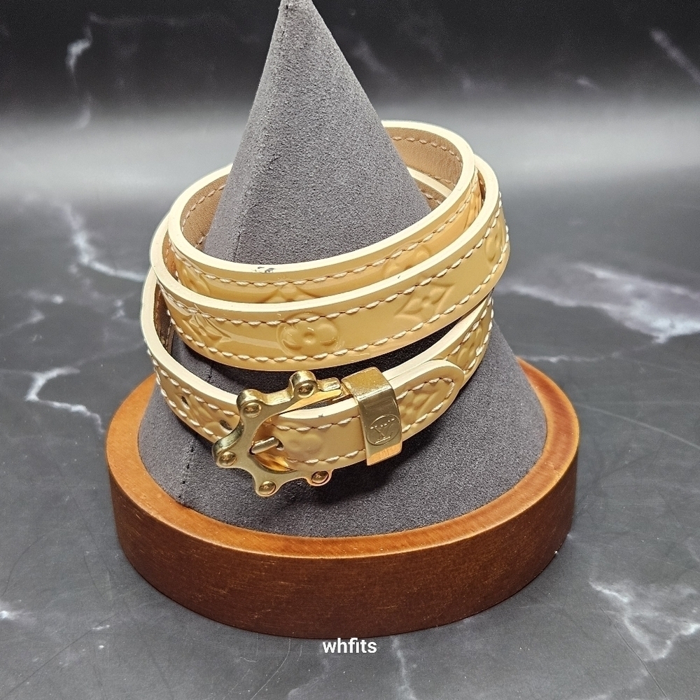 Louis Vuitton Vernis Powder Yellow Leather Bracelet